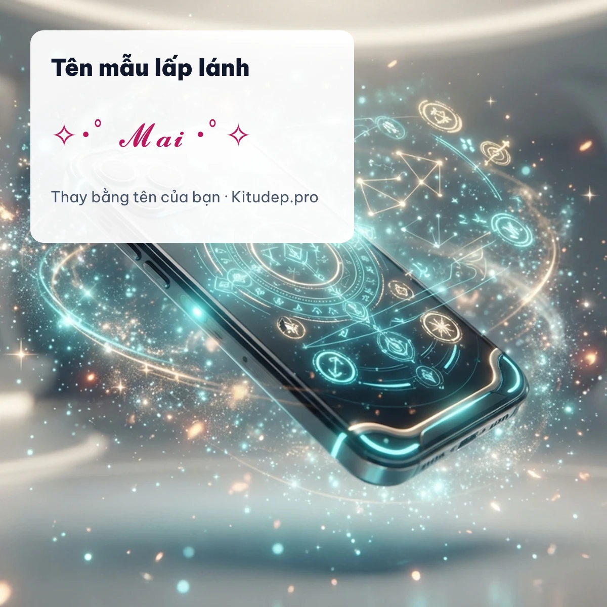 Tên mẫu ghép kí tự lấp lánh