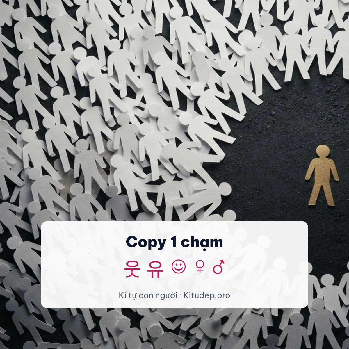 kí tự con người: mẫu kí hiệu chép nhanh