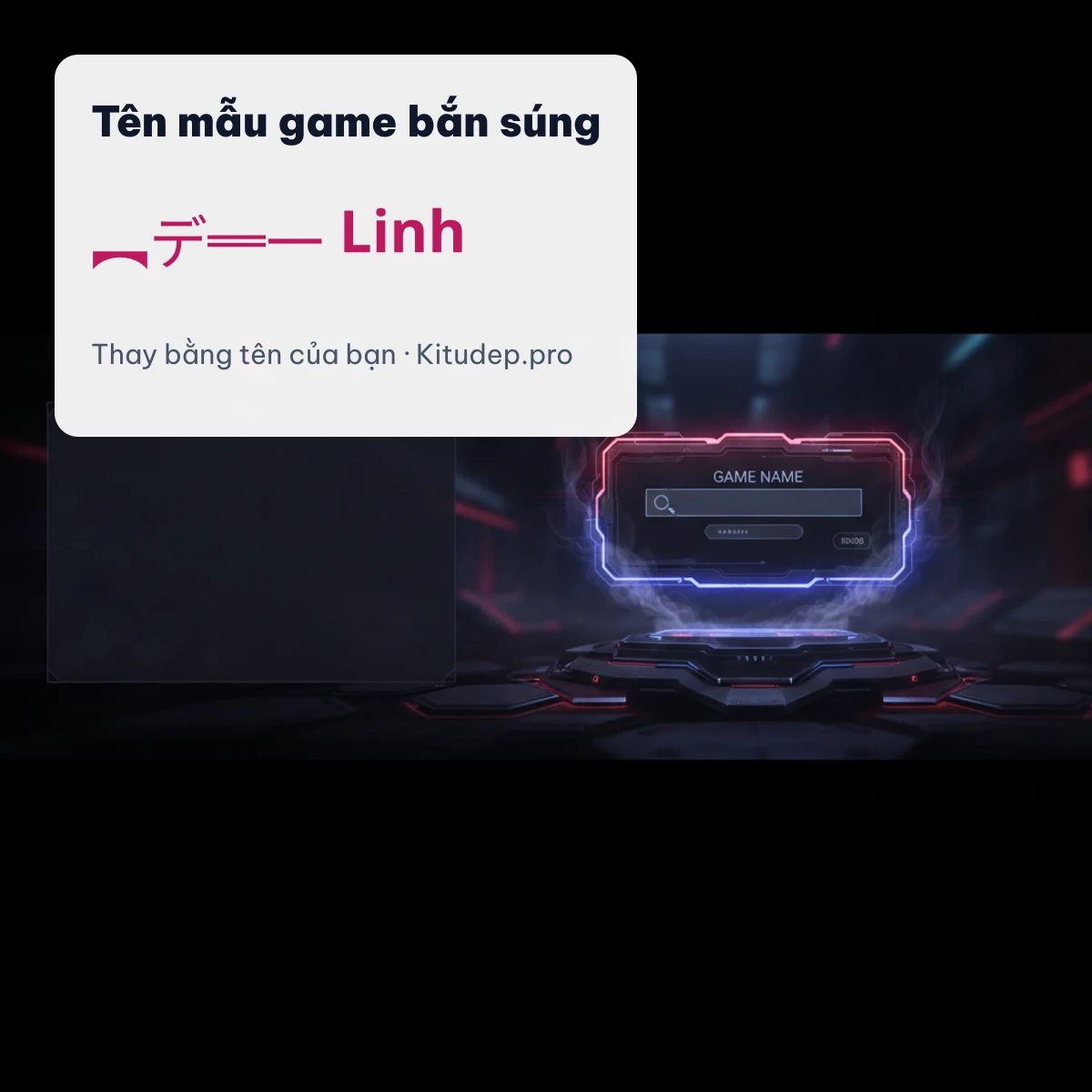 Tên mẫu ghép kí tự súng