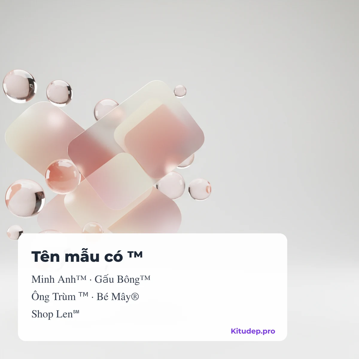 Tên mẫu ghép kí tự đặc biệt tm