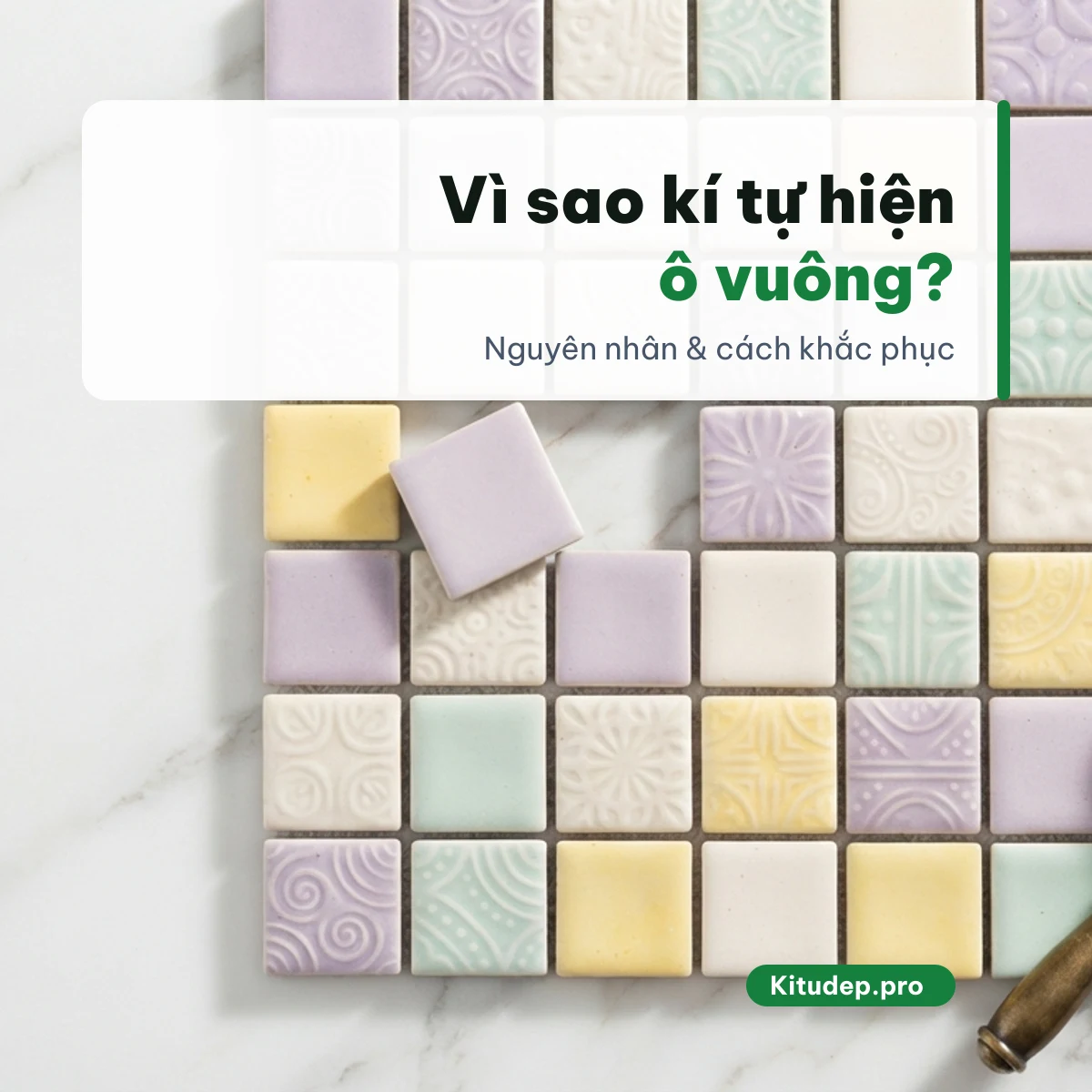 Vì sao kí tự hiện ô vuông trên Kitudep.pro